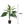 90cm Artificial Peace Lily Potted Tree Fake Flower Outdoor Garden Plant Home UK