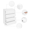 Modern White Bedside Table Cabinet 4 Chest of Drawers Storage Nightstand Bedroom
