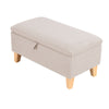 Fabric Storage Stool Ottoman Living Room Footstool With Square/Queen Anne Legs