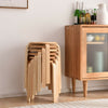 Set of 4 Wooden Stools Stacking Dining Stools Breakfast Seating Stackable Seats