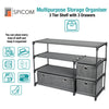 Fabric Cabinet Storage Unit Chest of Drawers Metal Frame Organiser Bedside Table