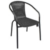 Wicker Bistro Chairs Glass Round Square Tables Outdoor Garden Patio Furniture