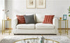 Round Side Table with Glass Top, Gold End Table with Metal Frame for Living Room