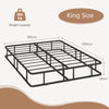 King Size Bed Frame Metal Mattress Foundation Platform Bed Frame Slat Support
