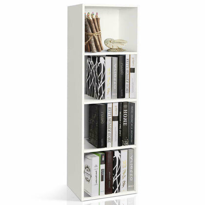 4 Tier Book Shelf Bookcase Storage Shelving Unit Cabinet Books Display Stand New