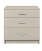 Home Essentials Peru 3 Drawer Bedside Cabinet White Easy-Glide Metal Runners