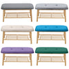 2 Tier Wooden Shoe Rack Storage Bench Bed End Stool Velvet Fabric Padded Seat