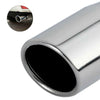 2X 75mm Chrome Stainless Steel tube Car Tail Exhaust Pipe Tip Trim End Muffler