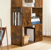 Rustic Cube Bookcase Vintage Industrial Style Display Cabinet Storage Shelf Unit