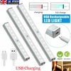 Rechargeable LED Under Cabinet Lights USB Motion Sensor Kitchen Cupboard Lamp UK