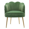 Petaled Back Armchair Scallop Shell Chair Lotus Seat Wing Back Tub Sofa Velvet