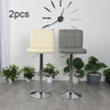 2x Breakfast Bar Stools Cushioned Seat Swivel Gas Lift Foot Rest Kitchen Counter