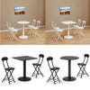 Black/White Table Folding Chairs Portable Kitchen Dining Office Cafe Furniture