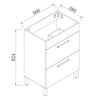 Modern Bathroom Vanity Unit with Basin Sink Storage Cabinet Furniture 600 White