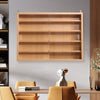 5 Tier Wall Display Cabinet Modern Storage Shelves Glass Case Collectibles Shelf