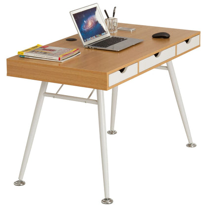 Computer Laptop Writing Work Desk Table w Drawers Retro Style Piranha Coley