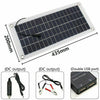 12V 20W Portable Solar Panel Car Van Boat Caravan Camper Trickle Battery Charger