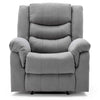 SEATTLE MANUAL 1 SEATER FABRIC RECLINER 3+2+1 SUITE SOFA ARMCHAIR SET GREY