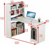 Computer Desk Corner PC Laptop Table Home Office Workstation Drawer Bookcase UK