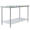 High Quality Kitchen Table Worktop Work Bench Catering Backplash Stainless Steel
