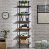 6 Tier Metal Ladder Wall Shelf Home Storage/Display Unit Bookcase Stand Bathroom