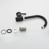 Modern Kitchen Taps Single Lever Tap Mixer Basin Mono Black Swivel Spout Faucet