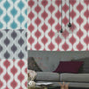 Wave Luna Textured Wallpaper Glitter Geo Geometric Ogee Paste The Wall