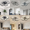 LED Ceiling Light Aluminum Square Lamp Chandelier Fixture White Black Gold Frame