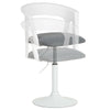 WHITE/GREY FABRIC SWIVEL CHAIR HOME OFFICE FURNITURE/COMPUTER PC DESK