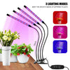 2/4 Head LED Plants Grow Light for Indoor UV Veg Growing Lamp+USB 360 Degree