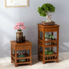 Vintage Bedside Cabinet Table Nightstand Shelves Bedroom Furniture with 1 Drawer