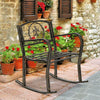 Artisasset Metal 1 Seat Garden Outdoor Rocking Chair Vintage Style Bronze Patio