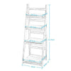 4 Tier Wooden Ladder Bookcase Shelving Shelf Unit Plant Flower Display Rack Home