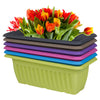 Stackable Plastic Plant Flower Coloured Holder Pot Herb Planter Garden Decor Set