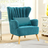 Accent Wing Back Armchair Sofa Chair Linen Upholstered Living Room Fireside Seat