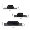 Floating Wall Shelf Set of 3 Modern Decorative Display Shelves Black Living Room