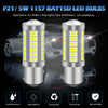 Pair 1157 P21/5W 380 BAY15D CAR STOP TAIL BRAKE LED BULBS LIGHT LAMP 33 SMD 12V