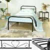 Single Bed Frame Black Metal basebed 3ft Bedframe for Bedroom Dormitory Apartmen