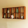 Rustic Wooden Wall Shelves Storage Compartment Shelving Vintage Cubes Coat Hook