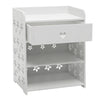 White Bedside Table Bedroom Cabinet Nightstand With 1 Drawer & 2 Shelf Furniture