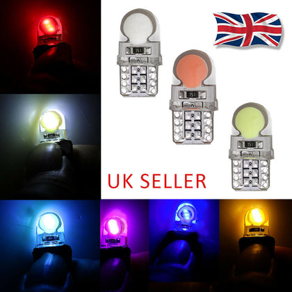 2X T10 194 168 501 W5W COB 8 SMD LED Canbus Silica Bright License Light Bulb