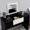 Dressing Table Stool Bedroom Vanity Set Makeup Desk W/ Flip up Mirror & Drawer