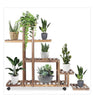 Wood Flower Display Plant Stand Corner Shelf Storage Rack Indoor Outdoor