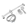 Adjustable Chrome Shower Slider Riser Rail Bar Kit Set Modern Head + Hose Holder