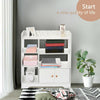 Storage Cabinet Bookcase Bookshelf Doors Shelving Display Unit Small Organiser