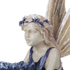 Fairy Garden Ornament Sitting Nymph Art Bronze Effect Statue Decoration Outdoor
