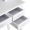 Large Dressing Table Chic Stool Mirror Set Drawers Vanity