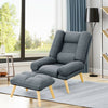 Grey Lounge Chair Recliner Modern Lounge Sofa Couch Adjustable Reclining Comfy