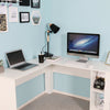 L-shaped Computer Desk Corner PC Table Workstation Home Office Study Furniture