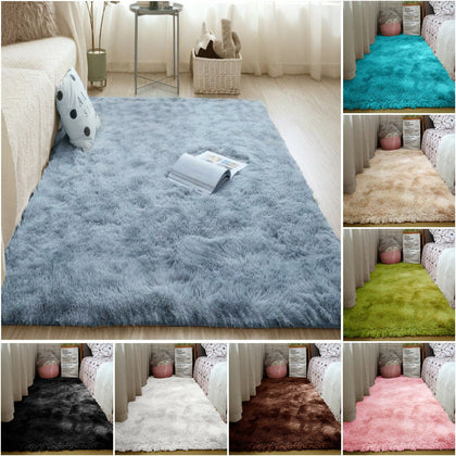 Fluffy Rugs Non Slip Shaggy Rug Large Soft Floor Carpet Mat Living Room Bedroom